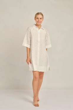 Alessandra Dresses|Aurienne Dress Posy - White