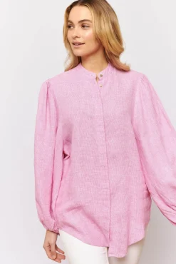Alessandra Tops|Charade Shirt - Pink Houndstooth
