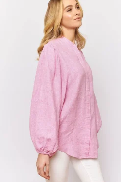 Alessandra Tops|Charade Shirt - Pink Houndstooth