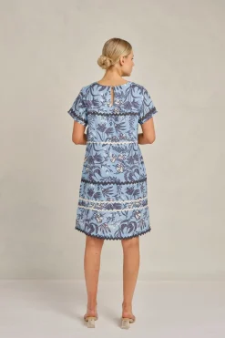 Alessandra Dresses|Claudette Wave Dress Paradise - Cornflower