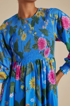 Alessandra Dresses|Jade Cotton Silk Dress - Periwinkle  Aria