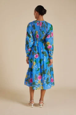 Alessandra Dresses|Jade Cotton Silk Dress - Periwinkle  Aria