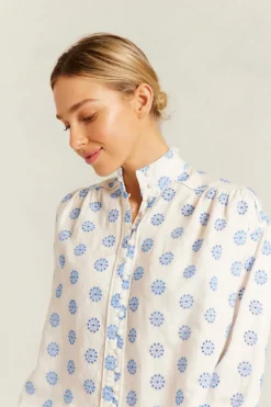 Alessandra Tops|Rosemary Shirt Posy - Bluebell