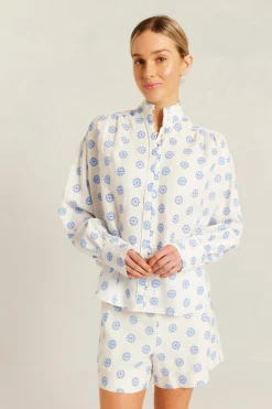 Alessandra Tops|Rosemary Shirt Posy - Bluebell