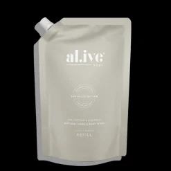 Al.ive Body Wash & Hand Wash|Sea Cotton & Coconut Wash - Refill