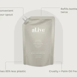Al.ive Body Wash & Hand Wash|Sea Cotton & Coconut Wash - Refill