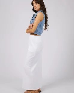 All About Eve Tops|Jackets & Coats|Harper Denim Vest- Light Blue