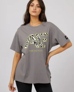 All About Eve Tops|Parker Active Tee - Charcoal