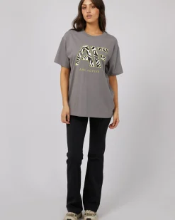 All About Eve Tops|Parker Active Tee - Charcoal