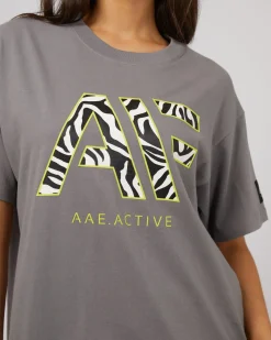 All About Eve Tops|Parker Active Tee - Charcoal