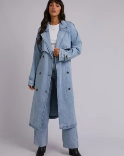 All About Eve Jackets & Coats|Rio Trench Coat - Light Blue