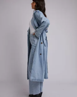 All About Eve Jackets & Coats|Rio Trench Coat - Light Blue