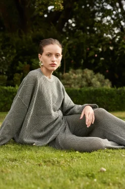 ARCAA Knitwear|Jumpers|Ezra Sweater- Dark Grey Marle