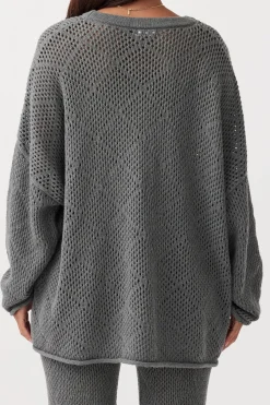 ARCAA Knitwear|Jumpers|Ezra Sweater- Dark Grey Marle