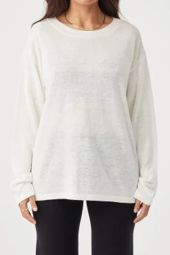 ARCAA Tops|Knitwear|Hugo Long Sleeve T-Shirt - Cream