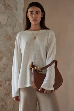ARCAA Tops|Knitwear|Hugo Long Sleeve T-Shirt - Cream