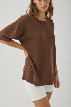 ARCAA Tops|Knitwear|Hugo T Shirt - Chocolate