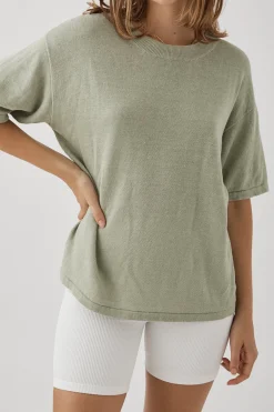 ARCAA Tops|Knitwear|Hugo T Shirt - Sage