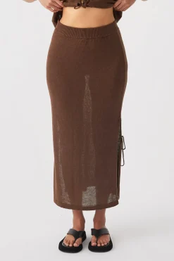 ARCAA Knitwear|Pearla Skirt - Chocolate