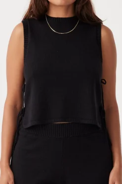 ARCAA Tops|Knitwear|Poppy Tank - Black