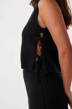 ARCAA Tops|Knitwear|Poppy Tank - Black