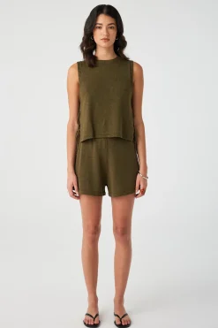 ARCAA Tops|Knitwear|Poppy Tank - Olive
