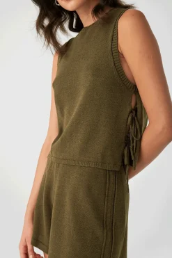 ARCAA Tops|Knitwear|Poppy Tank - Olive