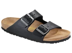 Birkenstock Slip On & Sandals|Arizona Black Oiled Leather - Narrow