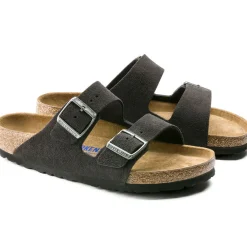Birkenstock Slip On & Sandals|Arizona Velvet Grey Suede Leather - Narrow