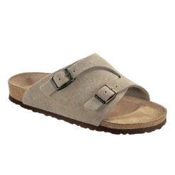 Birkenstock Slip On & Sandals|Zurich Taupe Suede Leather - Narrow