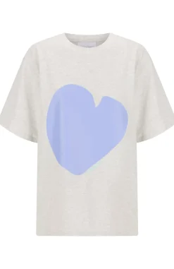 Cartel & Willow Tops|Cartel & Willow Cornflower Heart Tee - Marle/Cornflower
