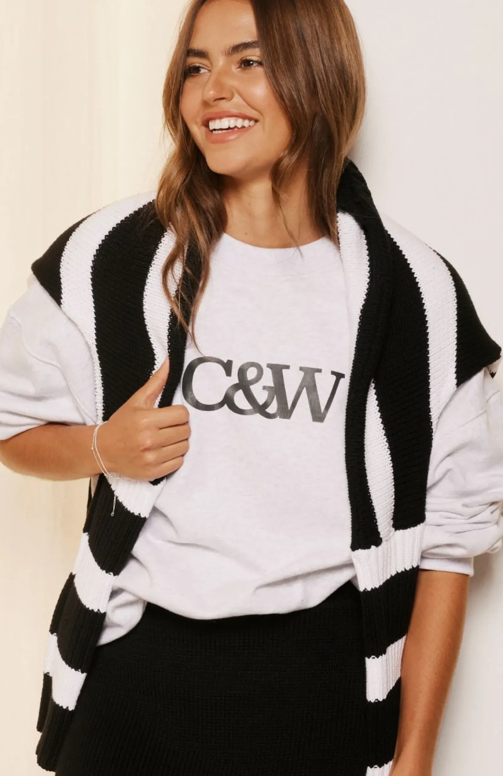 Cartel & Willow Tops|Jumpers|Cartel & Willow Nina Sweater - Grey Marle