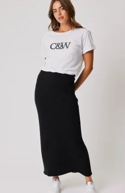 Cartel & Willow Knitwear|Cartel & Willow Sammie Knit Skirt - Black