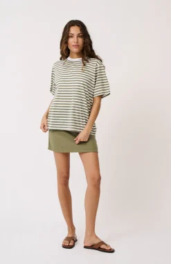 Cartel & Willow Tops|Cartel & Willow Sophie Tee - Palm Stripe