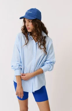 Cartel & Willow Tops|Cartel & Willow Tammy Shirt - Aqua Stripe