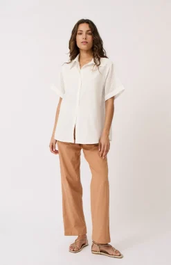 Cartel & Willow Tops|Cartel & Willow Tully Shirt - White Broderie
