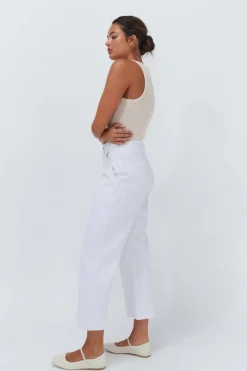 Kireina Jeans|Celeste Pant- Cropped White