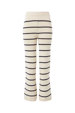Ceres Life Pants|Knitwear|Bootleg Knit Pant - Ecru/Navy Stripe