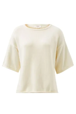 Ceres Life Tops|Knitwear|Boxy Knit Tee- Eggshell