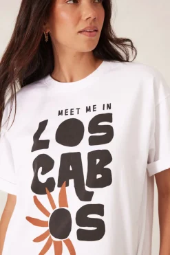 Ceres Life Tops|Boyfriend Tee - Los Cabos White