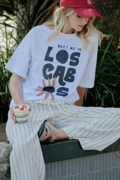 Ceres Life Tops|Boyfriend Tee - Los Cabos White