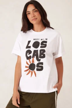Ceres Life Tops|Boyfriend Tee - Los Cabos White