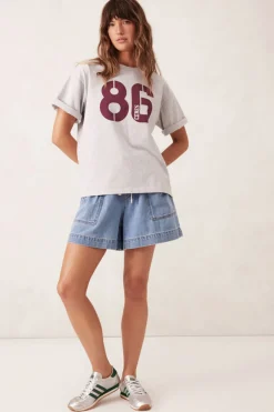 Ceres Life Tops|Boyfriend Tee- Cloud Marle/Ceres 86