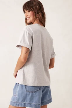 Ceres Life Tops|Boyfriend Tee- Cloud Marle/Ceres 86