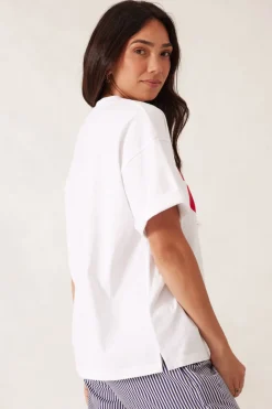 Ceres Life Tops|Boyfriend Tee - Hola Cancun Heritage Red