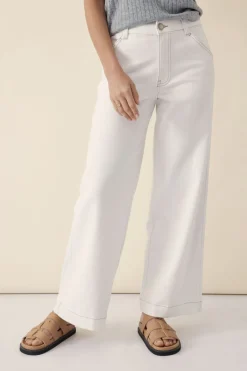 Ceres Life Jeans|Classic Wide Leg Jean - Fresh Ecru