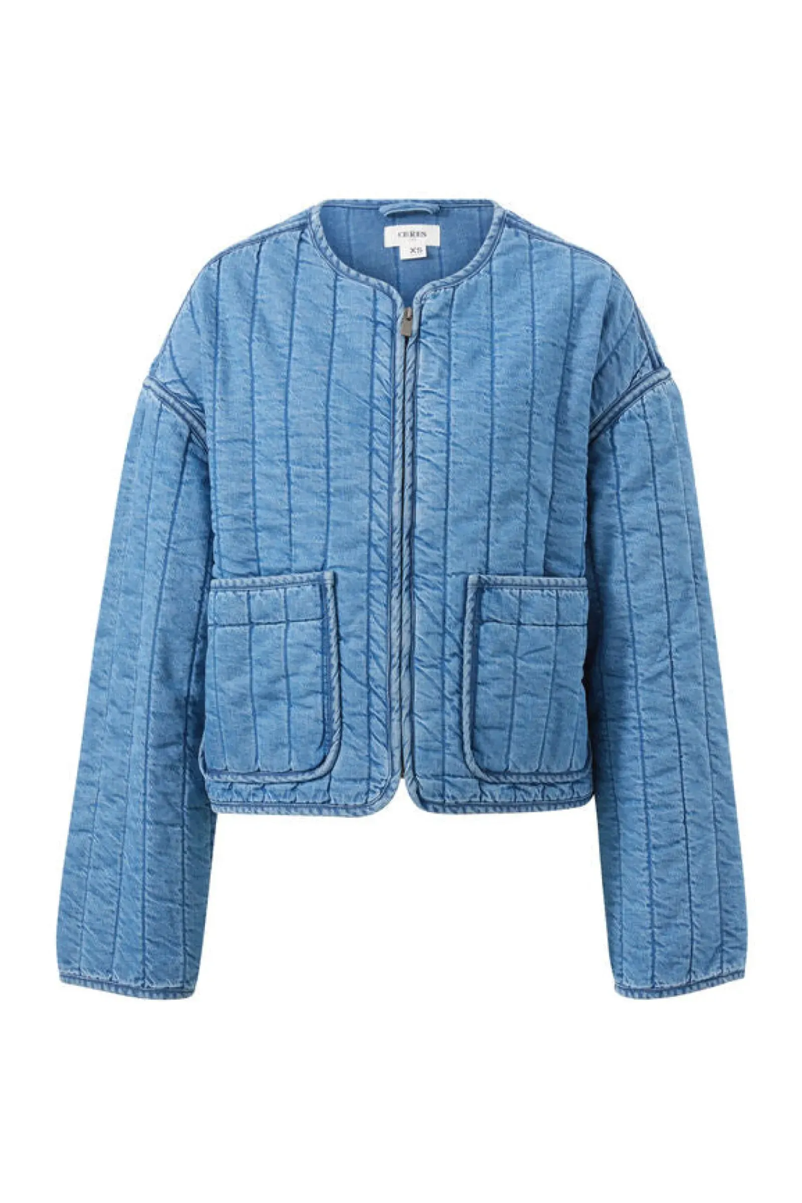 Ceres Life Jackets & Coats|Comfy Quilted Boxy Jacket - Worn Blue