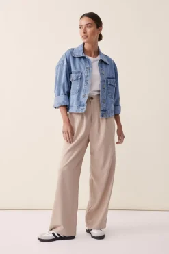Ceres Life Jackets & Coats|Cropped Denim Jacket - Vintage Blue