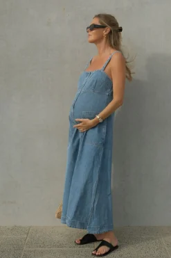 Ceres Life Dresses|Denim Beach Dress - Worn Blue