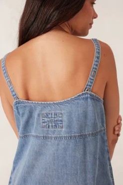 Ceres Life Dresses|Denim Beach Dress - Worn Blue